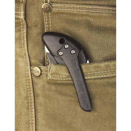 Outdoor Edge RLY50C Razor-Lite EDC 3.5" 420J2 Stainless Steel Drop Point Tanto Polymer ebony, Gray Inserts