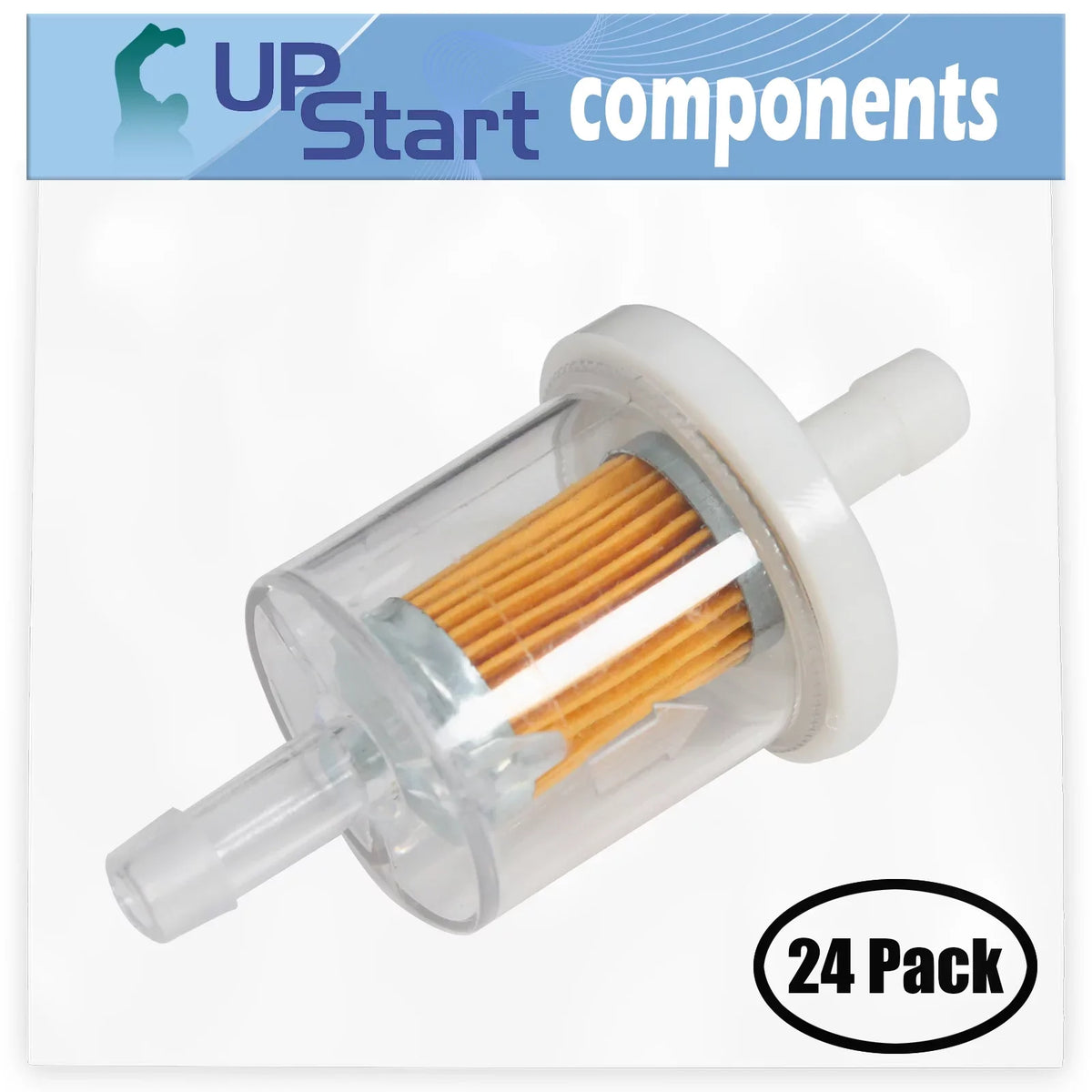 24-Pack 691035 Fuel Filter Replacement for Kawasaki FH381V CS02 4 Stroke Engine - Compatible with 493629 Fuel Filter 40 Micron