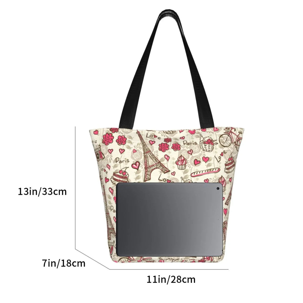 Lukts Paris Vintage Tote Bag,Shoulder Bag Women'S Hobos Handbags Large Capacity Shopping Bag