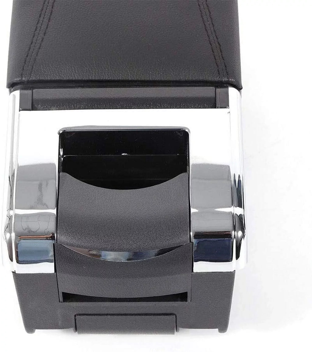 WUZSTAR Automotive Rotatable dark Armrest Console Storage Box Leather Cup Holder Storage Case