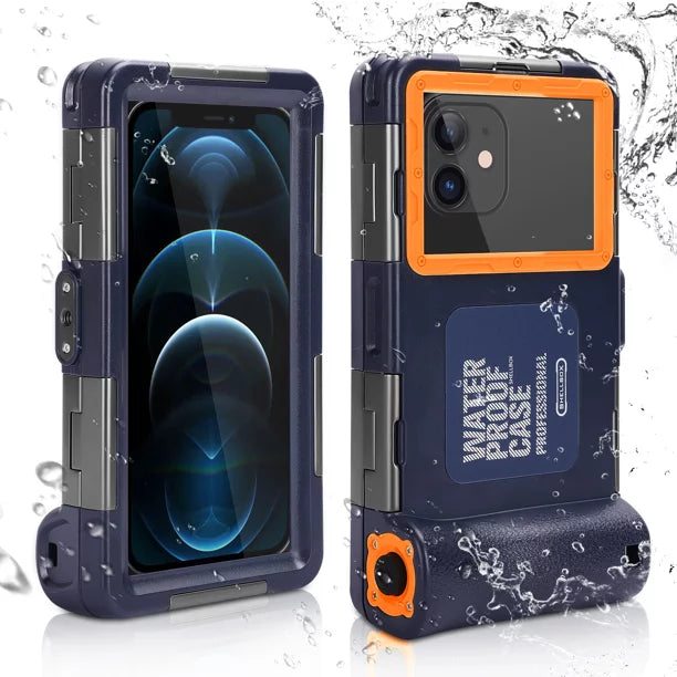 UrbanX Professional [15m/50ft] Swimming Diving Surfing Snorkeling Photo Video Waterproof Protective Case Underwater Housing for  K7 And all Phones Up to 6.9 25mm LCD with Lanyard