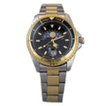 50207 Mens Nautical Analog Tide Watch Two Tone with ebony Dial