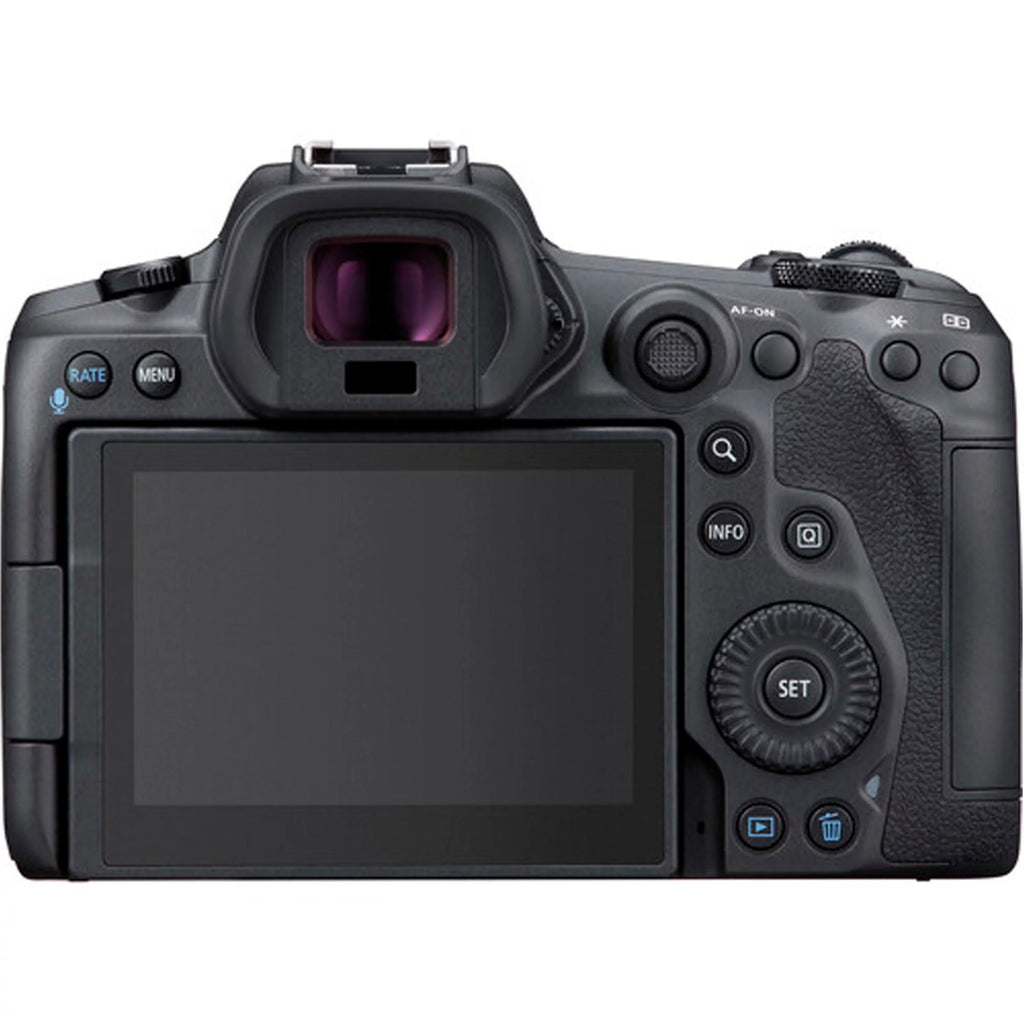 EOS R5 Mirrorless Camera (Body Only) + 2pc 64GB Memory Cards + Tripod + Case & More