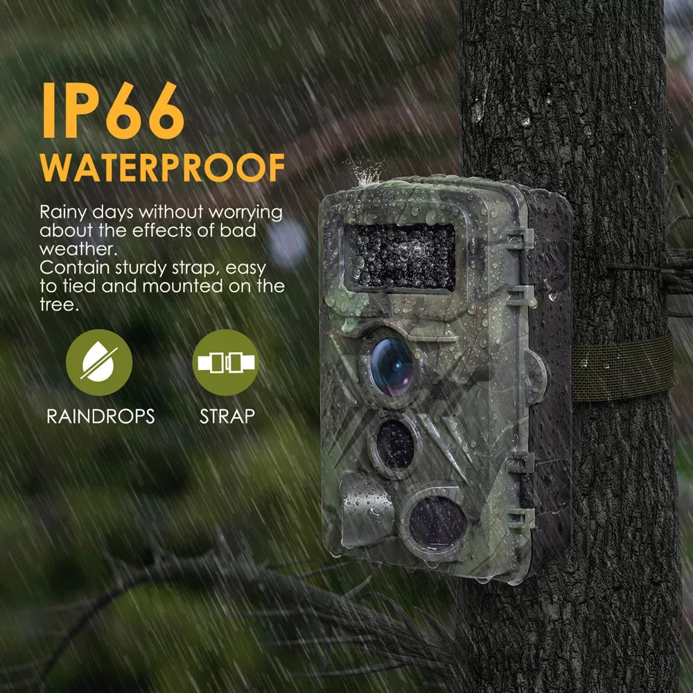 32MP 1080P Outdoor Trail Camera Field Detection Infrared Camera 2.0 inch TFT Color Display Day Night Use Hunts Night-Visions Camera IP66 Waterproof