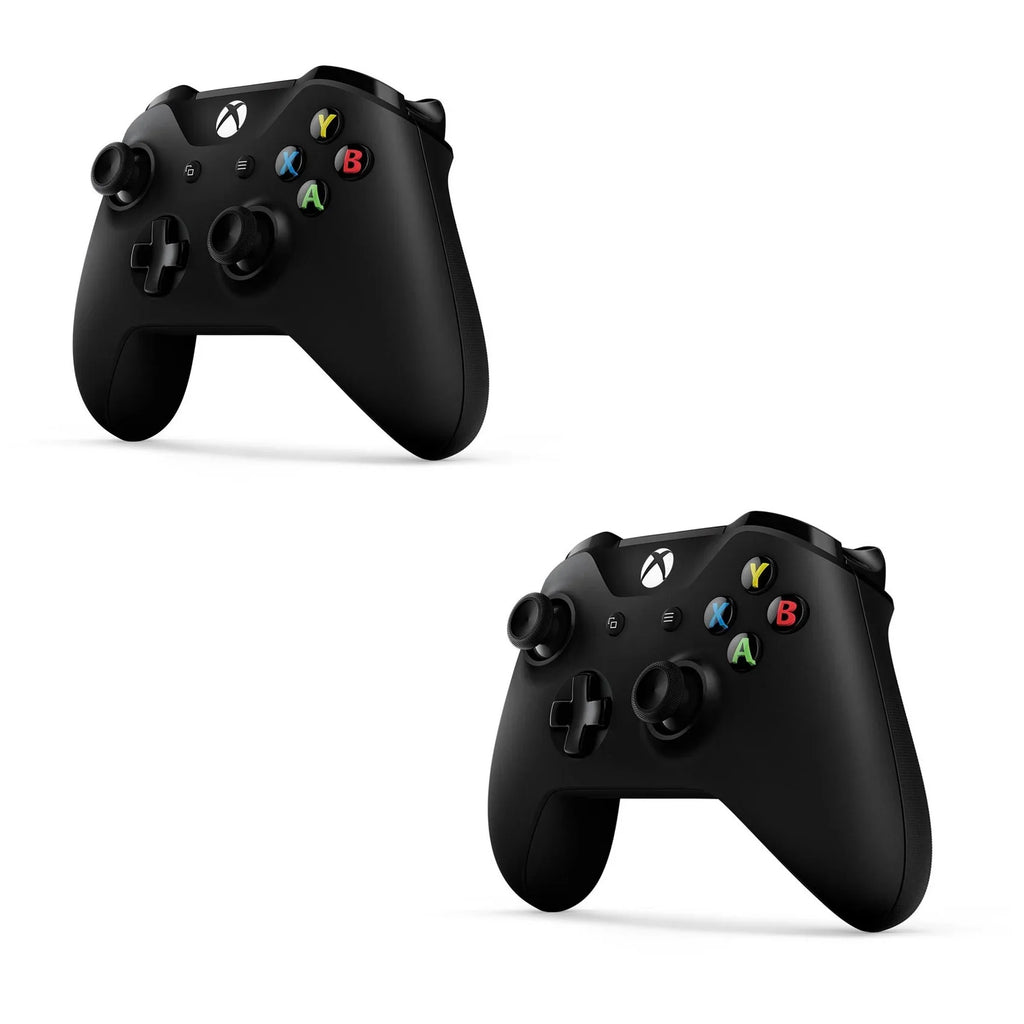 Pre-Owned  Xbox One X 1TB with 2 Controller, 4K Ultra HD ebony with BOLT AXTION Cleaning Kit Headset Bundle (Refurbished: Like New)