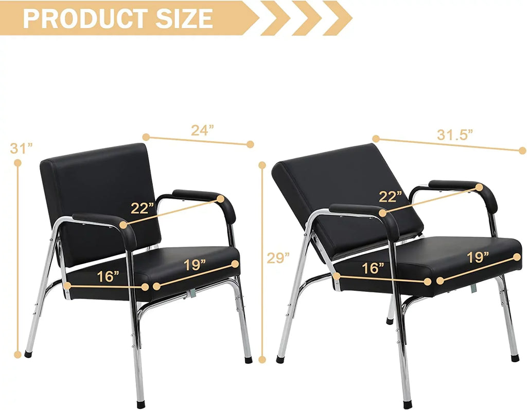Salon Chair for Hair Stylist Barber Chair Hair Stylist Chair Heavy Duty Modern Fashion Auto Reclining Shampoo Chair Spa Beauty Equipment for Women Men, charcoal