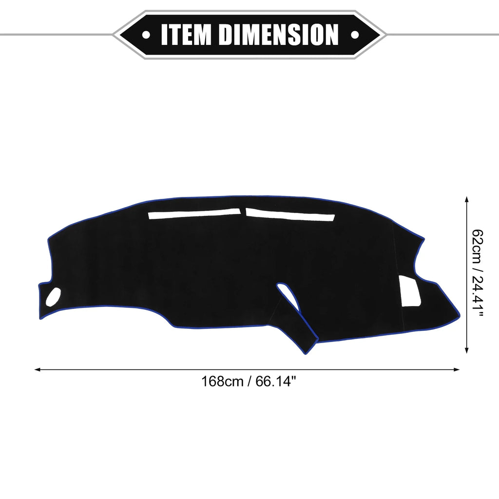 Unique Bargains Car Center Console Dashboard Cover Mat for  F150 1999-2003 Protective Polyester ebony Blue