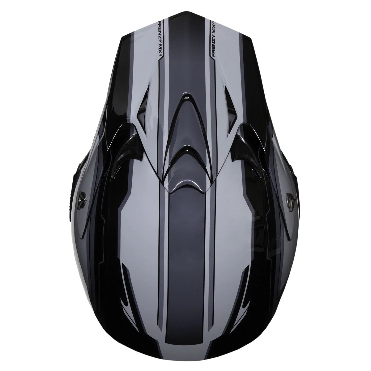 FRENZY Adult MX Helmet, DOT Approved, dark-Grey, XL