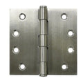 Square Residential Hinge, Satin Stainless Steel - 30 Case - Pack of 2. 4 x 4 in
