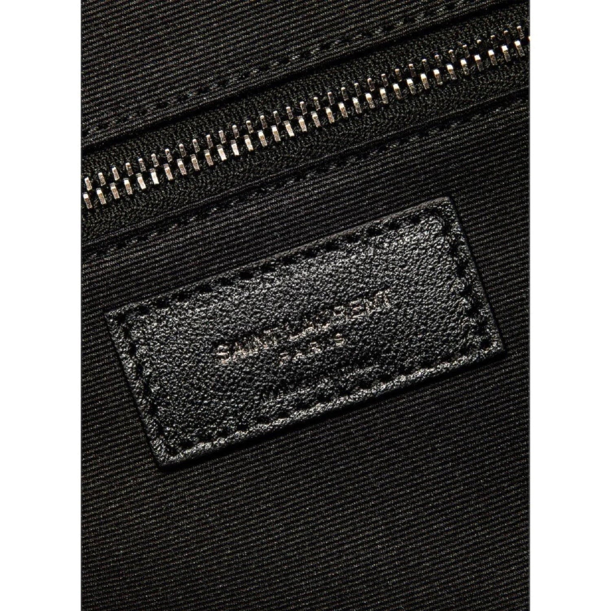 New Saint Laurent Miles Logo dark Calf Leather Duffel Bowling Bag 525145