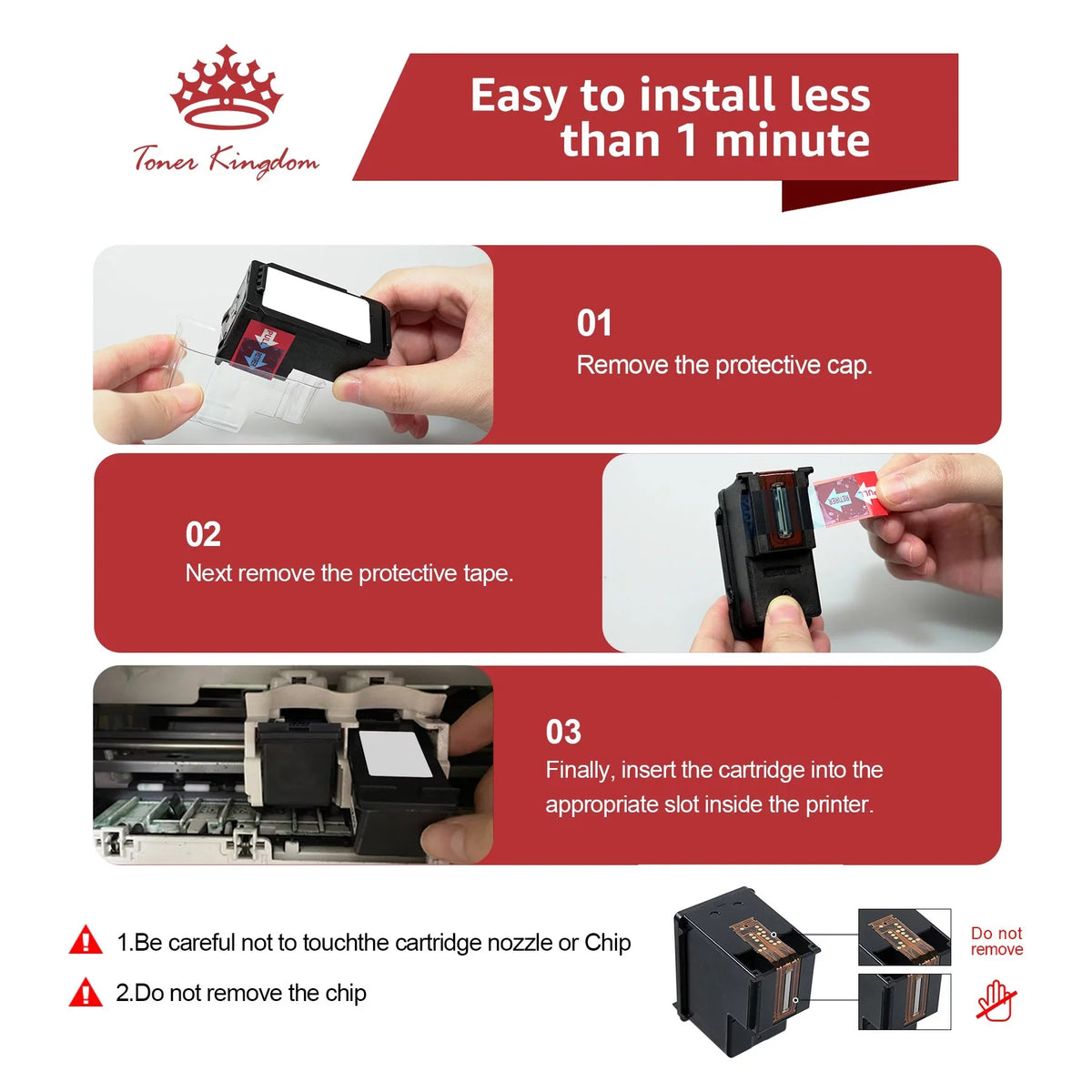 Toner Kingdom PG-275 CL-276 Ink Cartridges for  Ink 275 and 276 High Capacity 275XL 276XL Ink Cartridges for PIXMA TS3520 TS3522 TS3500 TR4720 TR4722 TR4700 Printers (2 ebony, 1 Color)