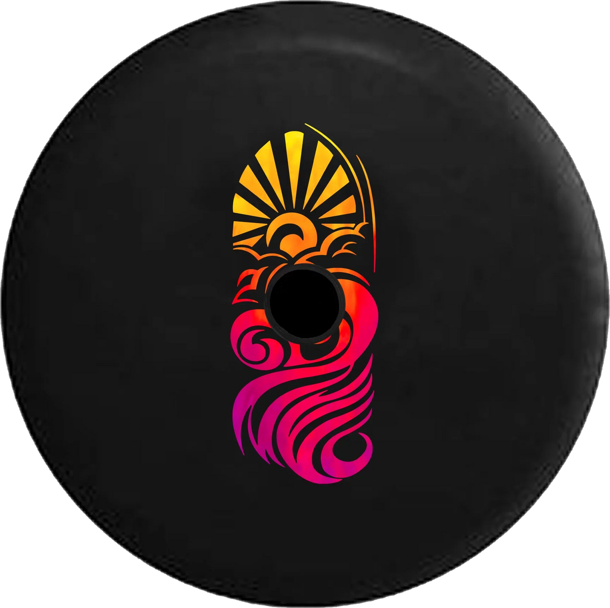 2018 2019 Wrangler JL Backup Camera Surfing Surf Board Vintage Tiedye Beach Colors Island Tribal Spare Tire Cover for Jeep RV 33 1 inch