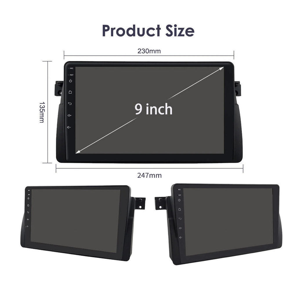 Android 12 Car Radio Stereo for  E46 M3 9 inch Touch Screen 2+32GB USB RDS  Carplay Android Auto HD WIFI GPS FM Bluetooth