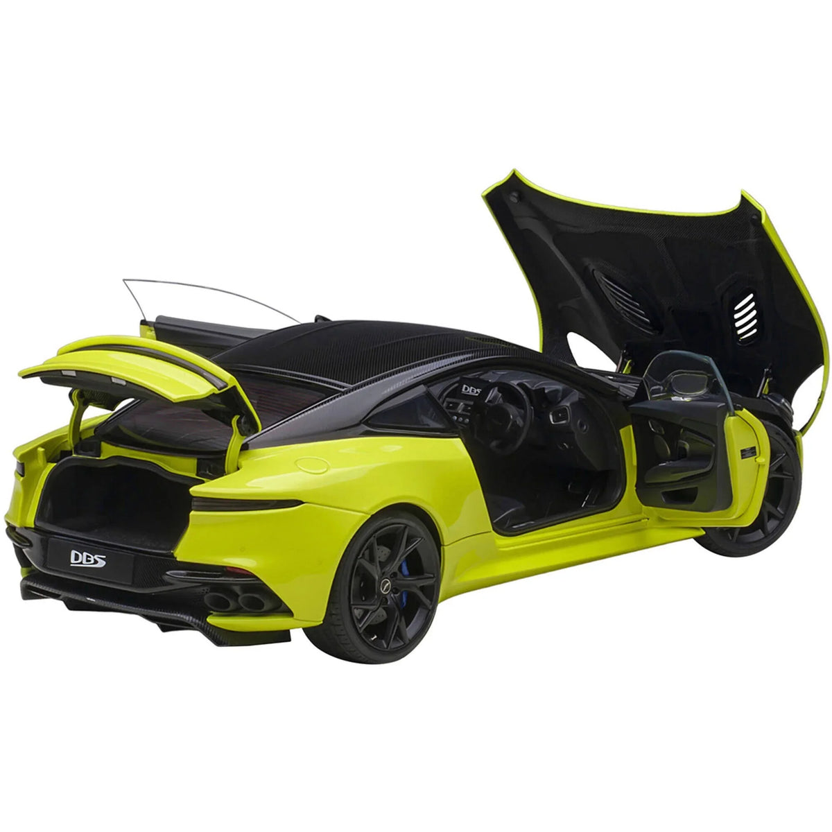 Autoart 70295 1-18 Scale Aston Martin Dbs Superleggera Lime Essence with Carbon Top & Carbon Accents Model Car, Metallic Green