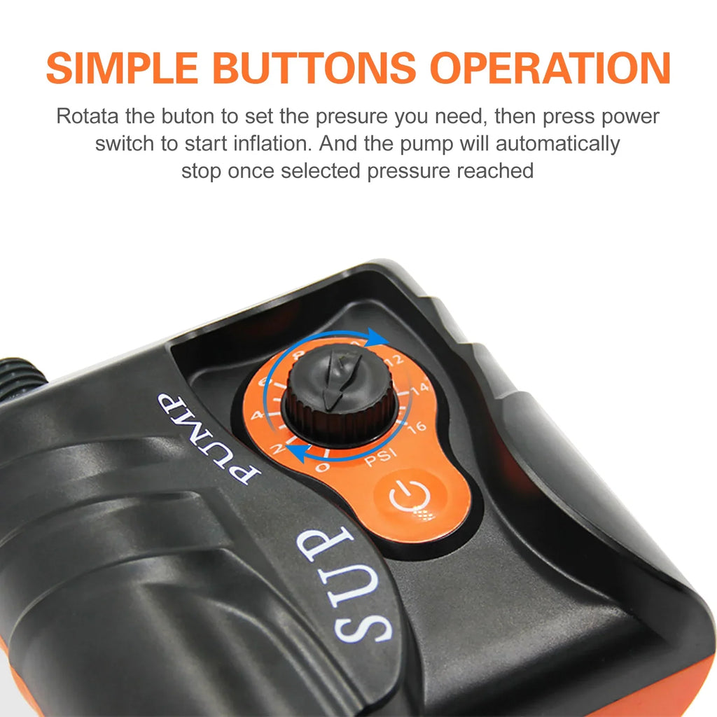 Dcenta Exclusive 16 PSI Electric Inflation Air Pump with 6 Nozzles for Inflatables and Boats