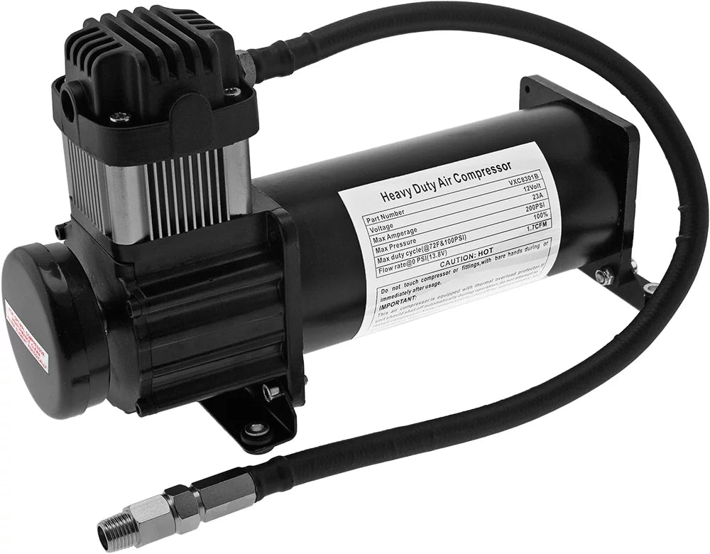 Vixen Horns 3 Gallon (12 Liter) Train/Air Horn Tank with 200 PSI Compressor Onboard System/Kit 12V VXO8330B