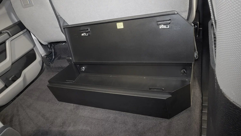 Tuffy Security Products 344-01 Under Seat Lockbox - 2/3 Length; dark; 2015-Current  F150 SuperCrew, 2017-Current  SuperDuty SuperCrew