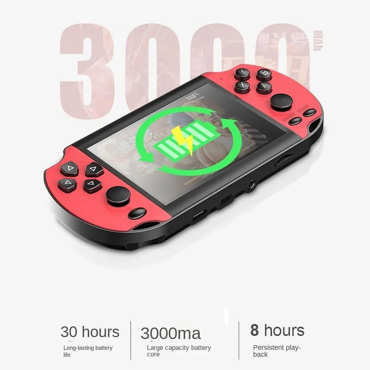 1200 IN 1 Retro Game Console 3.5 25mm Screen 16-bit Portable Pocket TV Game Console AV Out Mini Handheld Player For Kids Gift