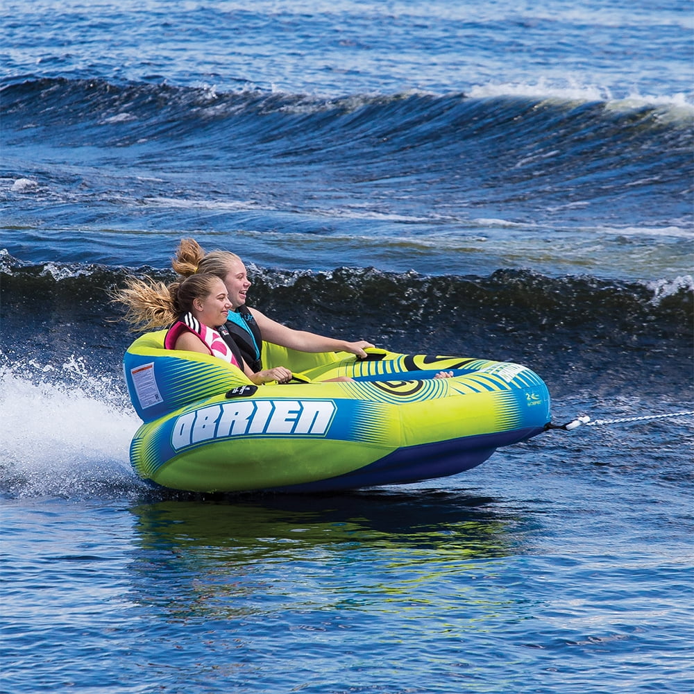 O'Brien Challenger 2 Cockpit Series 2 Person InflatableTowable Rider pipe, Green