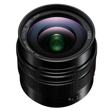 Lumix G Leica DG Summilux 12mm f/1.4 Aspherical Lens for Micro Four Thirds, charcoal