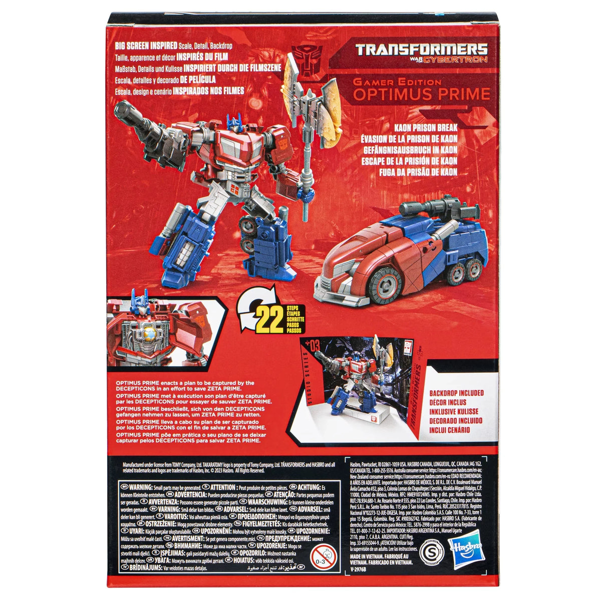 Transformers Studio Series Voyager 03 Gamer Edition Optimus Prime Converting Action Figure (6.5”)