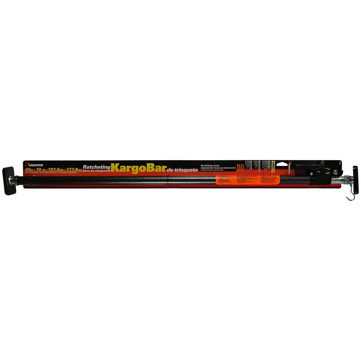 Keeper - Ratcheting Cargo Bar - dark/Silver, Adjustable From 40"-70"