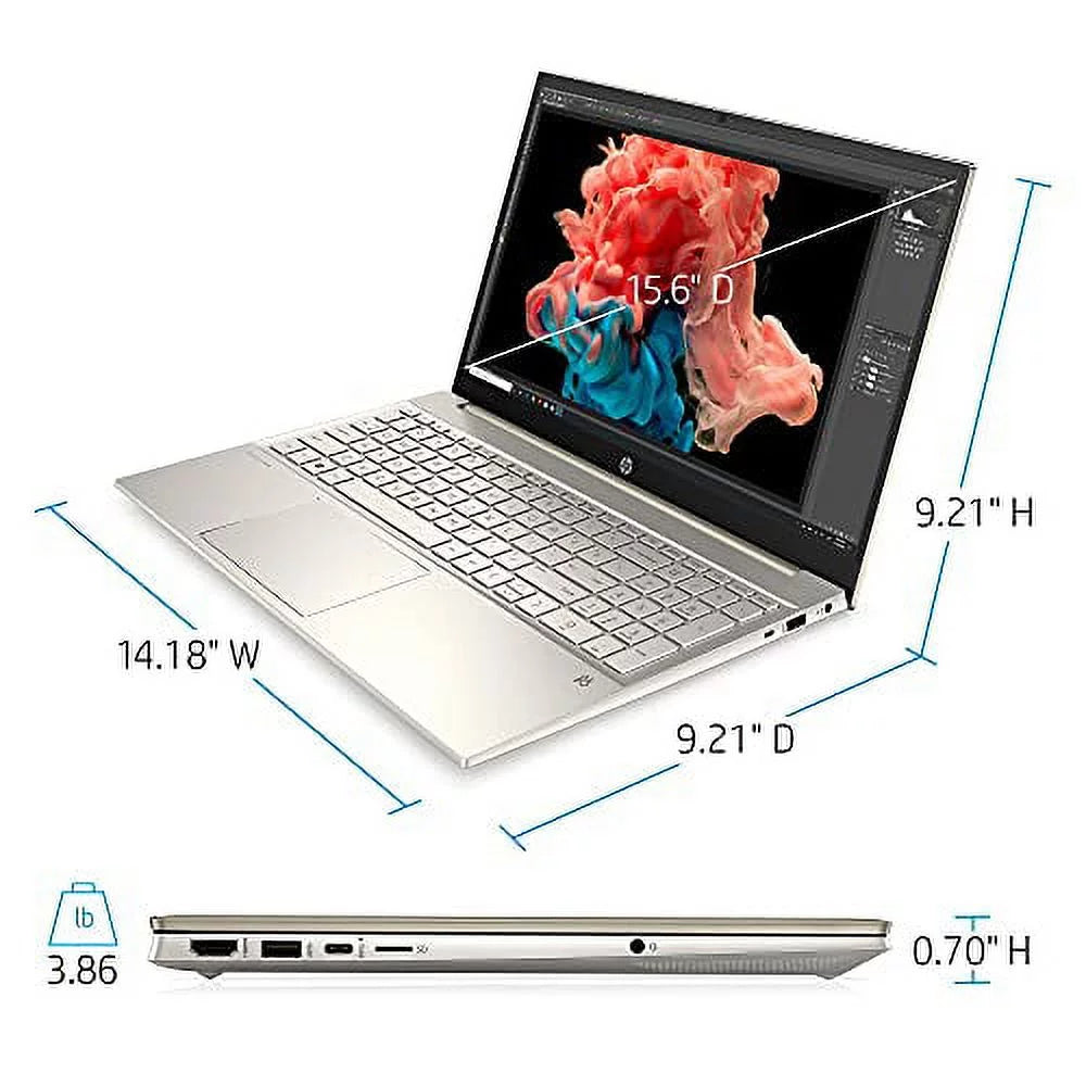 2022  Pavilion 15.6" FHD Touchscreen Laptop 11th Gen  Core i7-1165G7 16GB DDR4 512GB NVMe SSD Iris Xe Graphics HDMI USB-C WiFi-6 Bluetooth Backlit Keyboard Windows 10 Home w/ RATZK 32GB USB