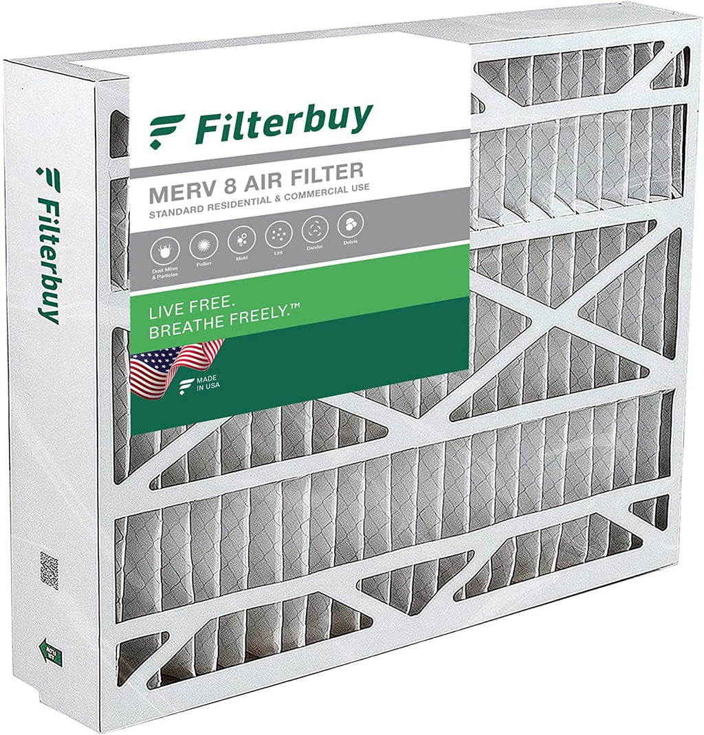 Filterbuy 20x23x5 MERV 8 Pleated HVAC AC Furnace Air Filters for Bryant, Carrier, BDP, Day & Night, and Payne (1-Pack)