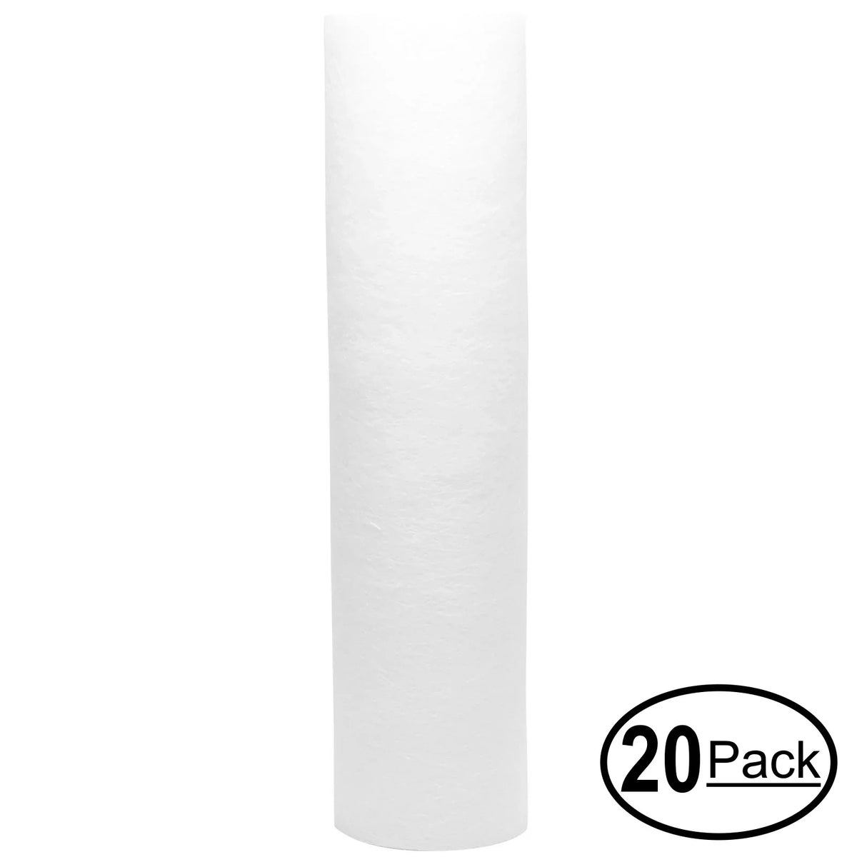 20-Pack Replacement for Whirlpool WHKF-DWH Polypropylene Sediment Filter - Universal 10-25mm 5-Micron Cartridge for Whirlpool Standard Filtration System - Denali Pure Brand