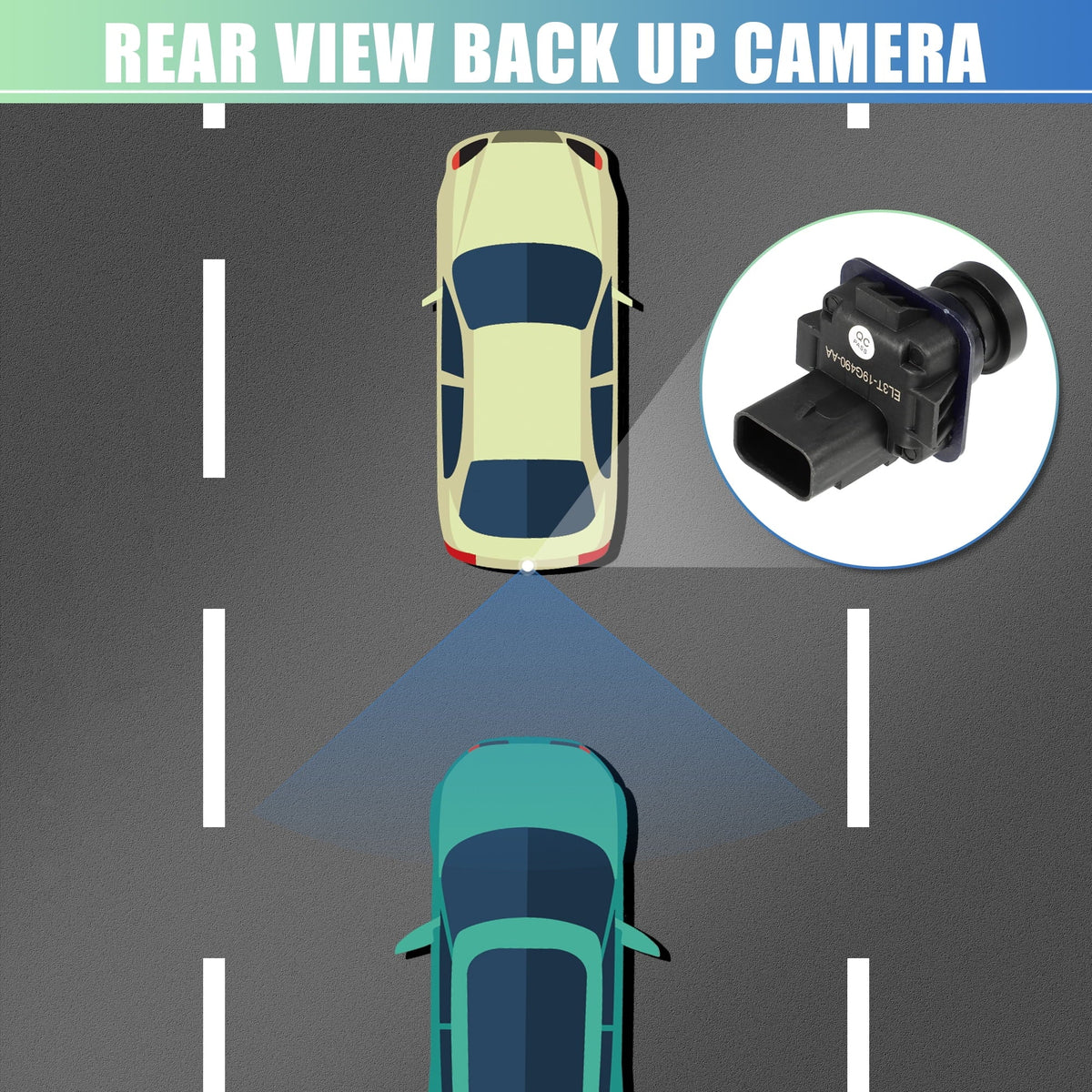 Unique Bargains EL3T-19G490-AA Rear View Park Assist Reverse Camera Pry Bar for  F-150