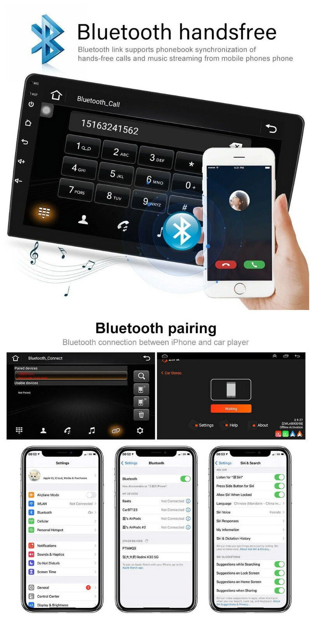 Android 12 Car Radio Stereo for  E46 M3 9 inch Touch Screen 2+32GB USB RDS  Carplay Android Auto HD WIFI GPS FM Bluetooth
