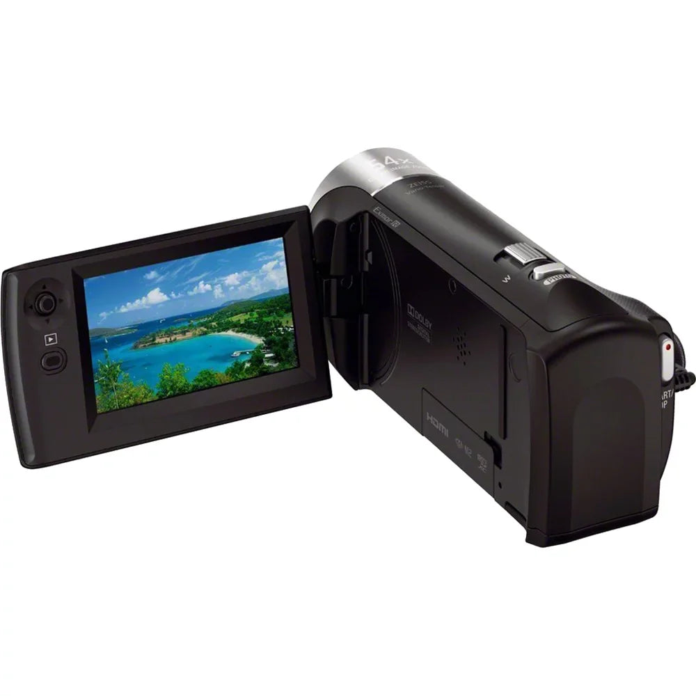 HDRCX405 HD Video Recording Handycam Camcorder Bundle with 32GB Micro SD Memory Card Mini Tripod Travel Case Spare Battery Charger HDMI Cable and More