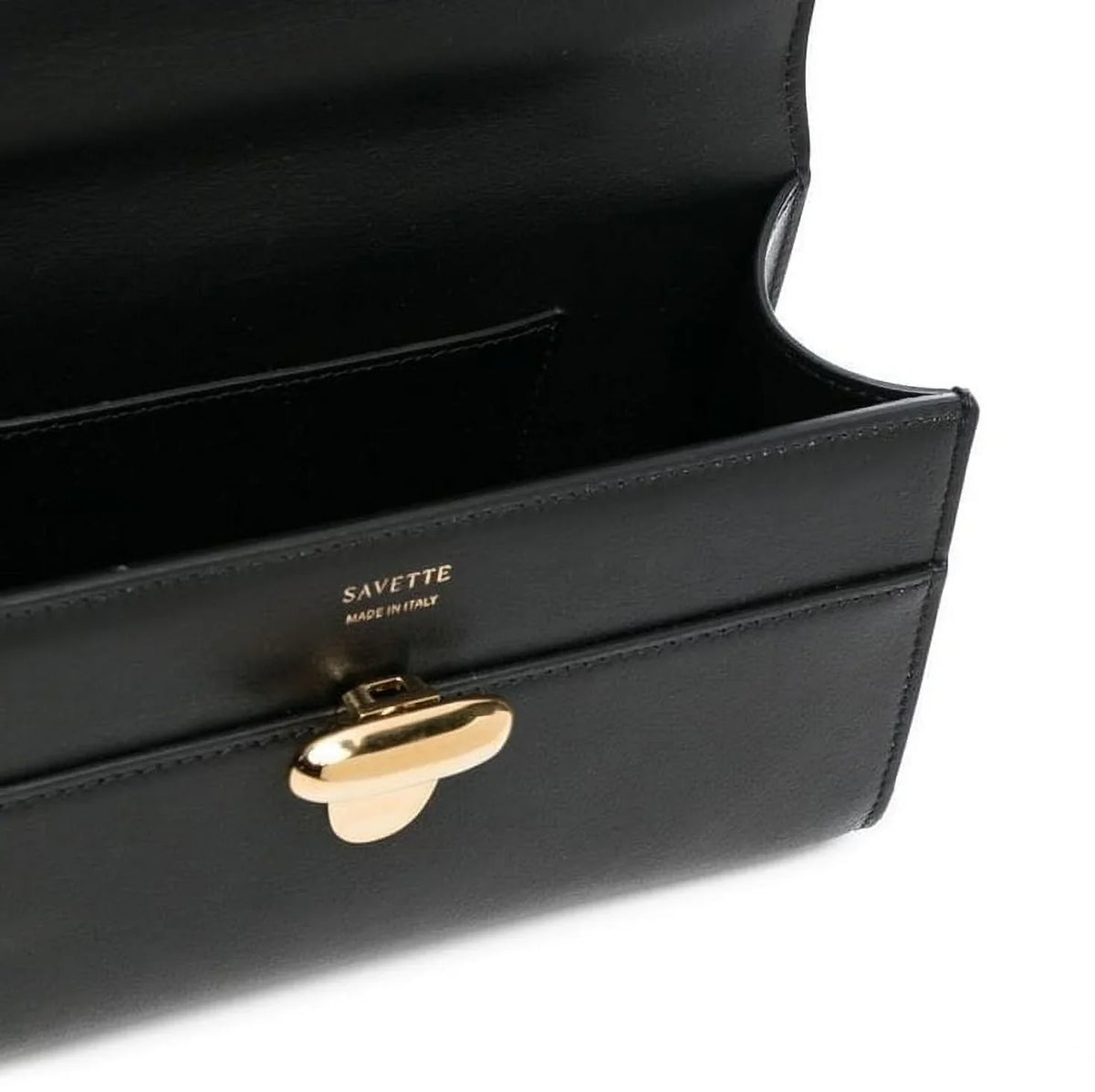 Qi Partner Handbags for Women The Symmetry Leather Top Handle Pochette Bags in ebony