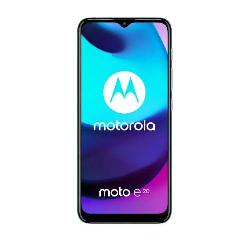 Moto E20 2021 (32GB+2GB) 4G LTE 6.5" Dual SIM GSM Unlocked International Model XT2155 Dual Camera (NOT Verizon Boost Sprint At&T Cricket) (Coastal Blue)