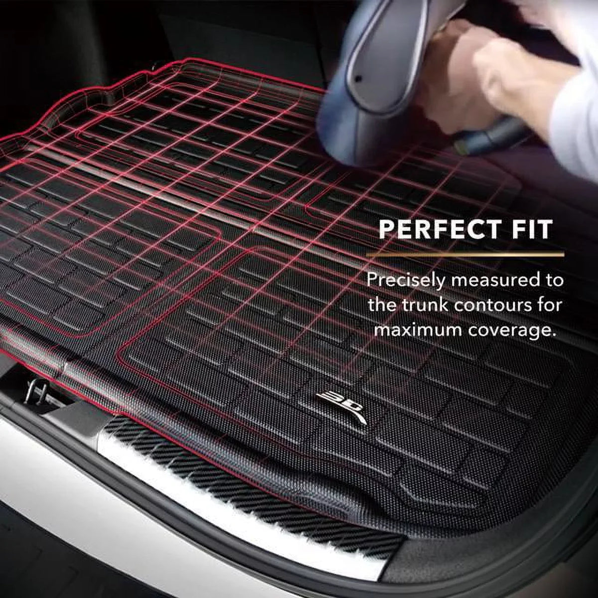 3D MAXpider KAGU Cargo Liner (dark) compatible with MERCEDES-BENZ EQS 2022-2024 - Cargo Liner