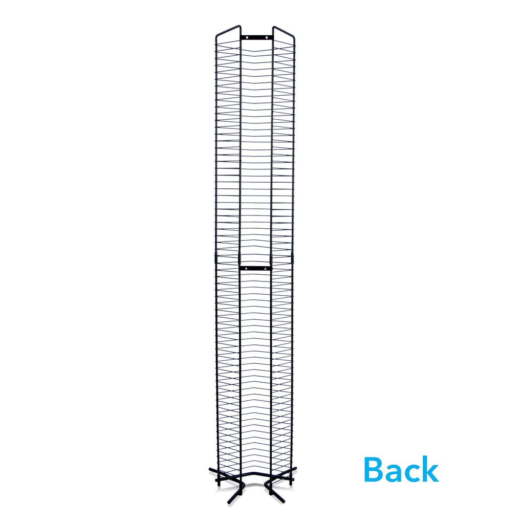 Atlantic Contemporary 65-Disc Onyx Heavy Guage Steel Media Storage Tower, ebony