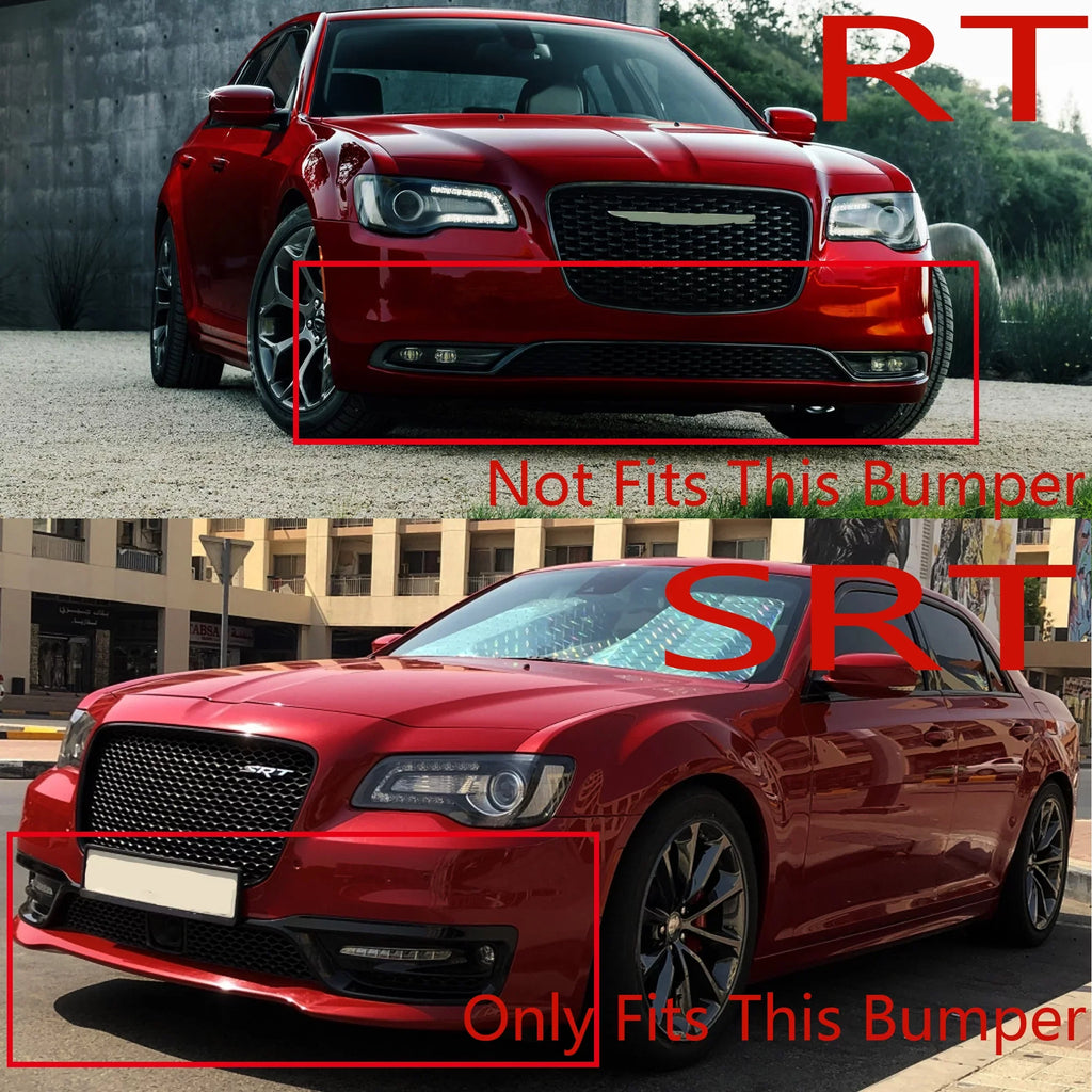 NINTE Front Bumper Lower Lip for 2015-2022 Chrysler 300 SRT Sedan Matte charcoal