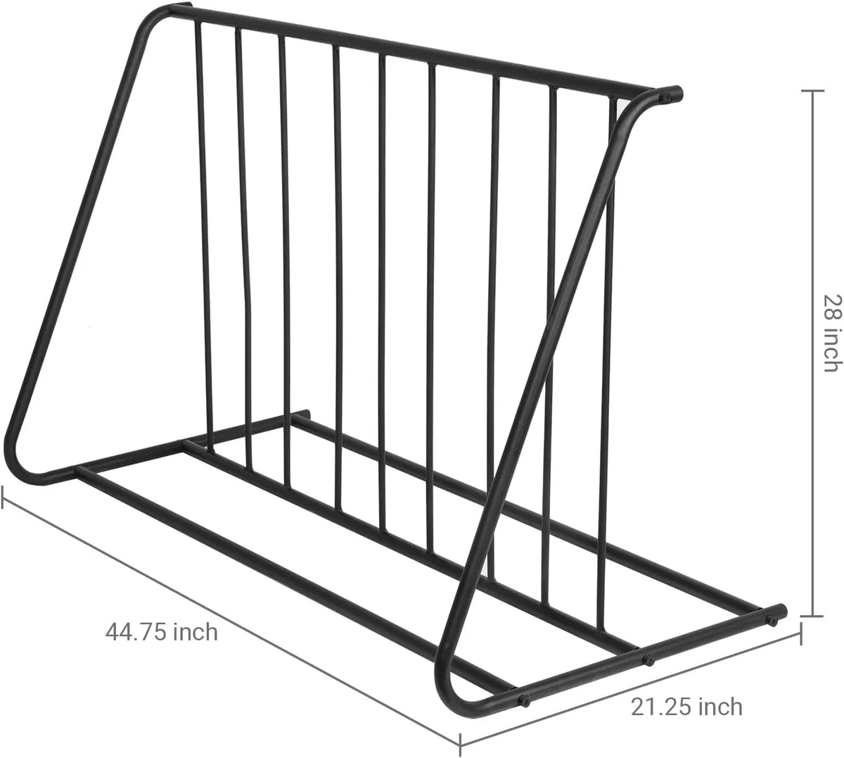 YGDU 6-Bicylce Capacity Steel Pipe Double-Sided Bike Rack Stand/Grid Bicycle Parking Storage Holder, ebony