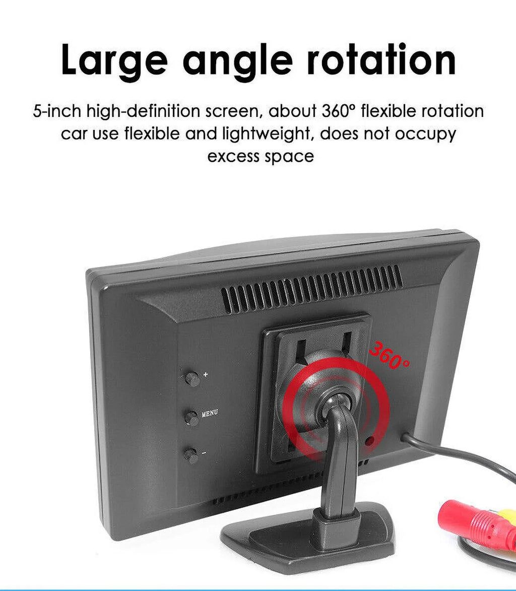 KingFurt  Car Night Vision Backup Camera Kit 5" Wireless Monitor HD Rear View Waterproof