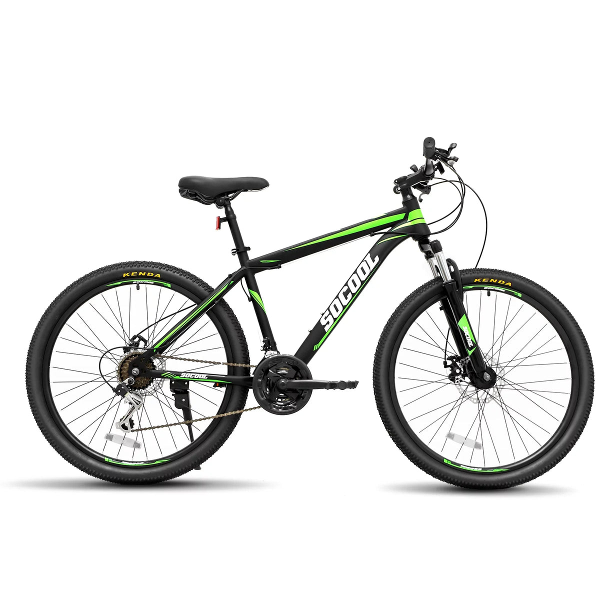 Mountain Bike 21 Speed 26 Inches Dual Suspension Folding Bike Dual Disc Brake MTB Bicycle, ebony, BK2231YZ