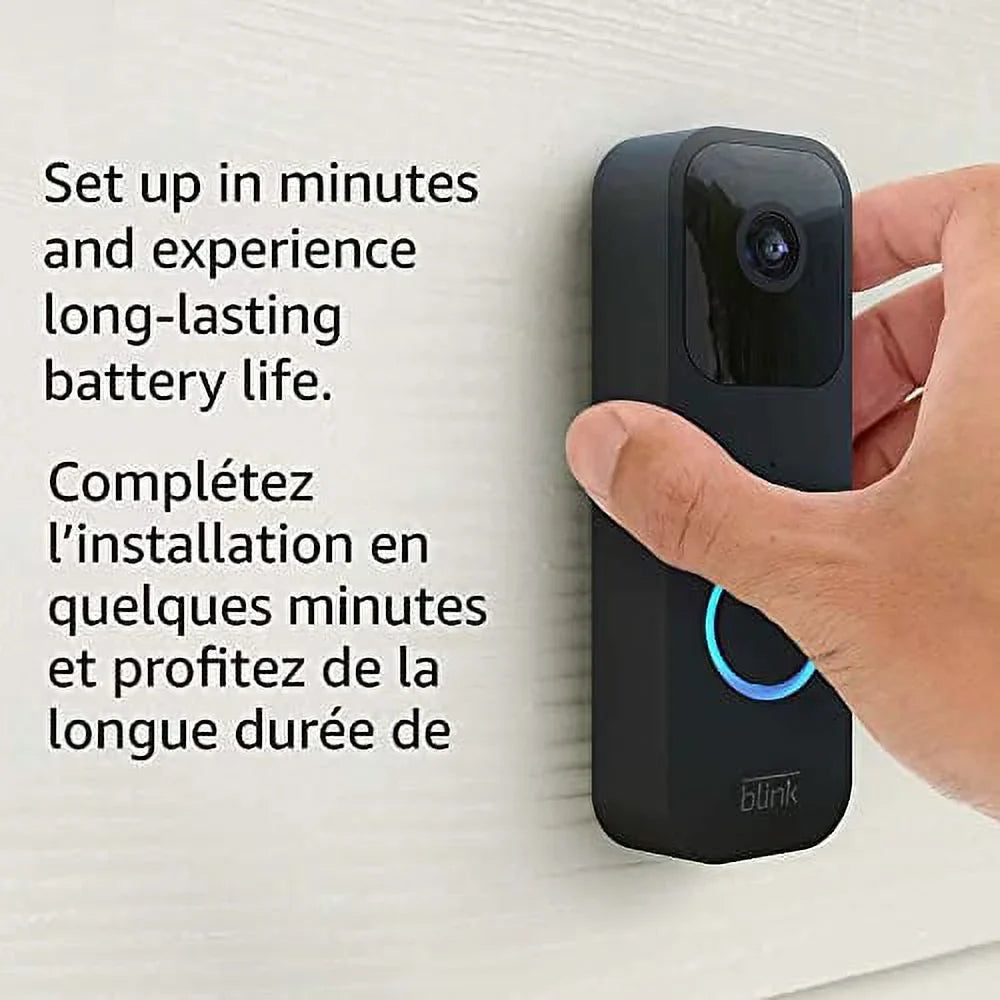 Introducing Blink Video Doorbell + Sync Module 2 | Two-way audio, HD video, motion and chime app alerts and Alexa enabled — wired or wire-free (charcoal)