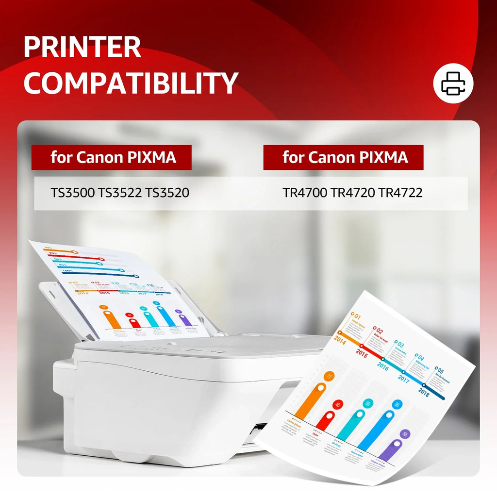 275XL Ink Cartridges Replacement for  Ink 275 and 276 for PIXMA TS3520 TS3522 TS3500 TR4720 TR4700 Printers(charcoal and Color, 2 Pack)