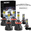 BMZONCC For  F-150 2015 2016 2018 2019 2020 Front LED Headlight High/Low Beam+Fog Light Bulbs 6000k
