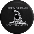 2018 2019 Wrangler JL Backup Camera Liberty or Death Don't Tread on Me Snake Brushed Steel Spare Tire Cover for Jeep RV 32 1 inch