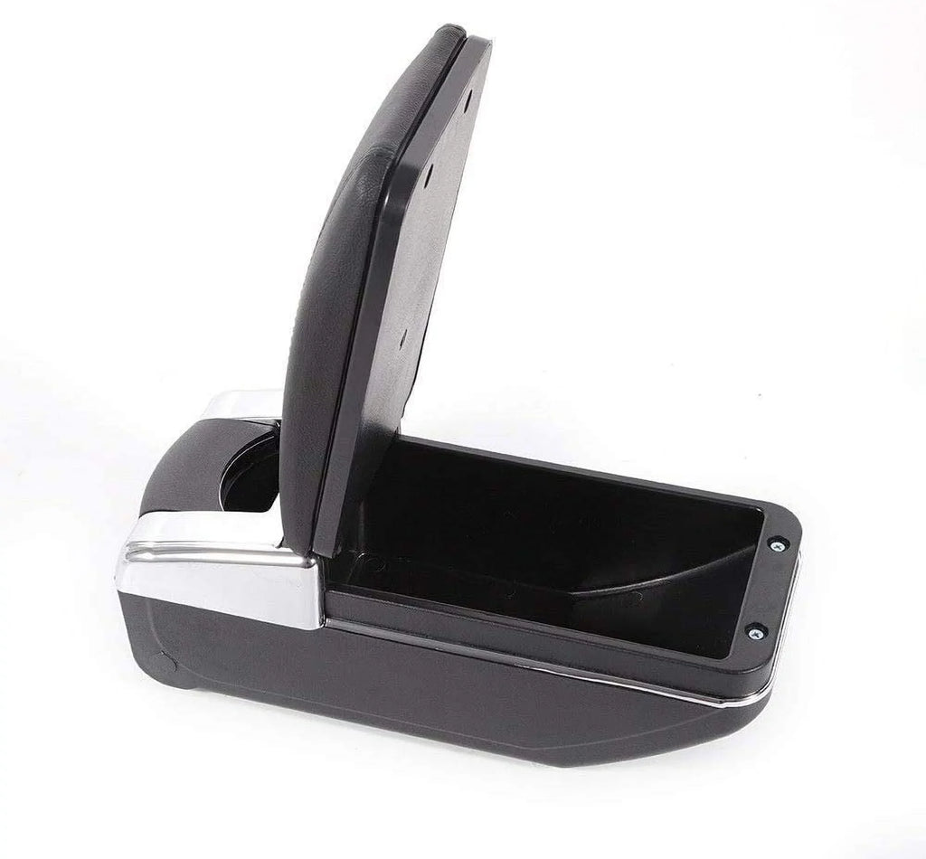 WUZSTAR Automotive Rotatable dark Armrest Console Storage Box Leather Cup Holder Storage Case