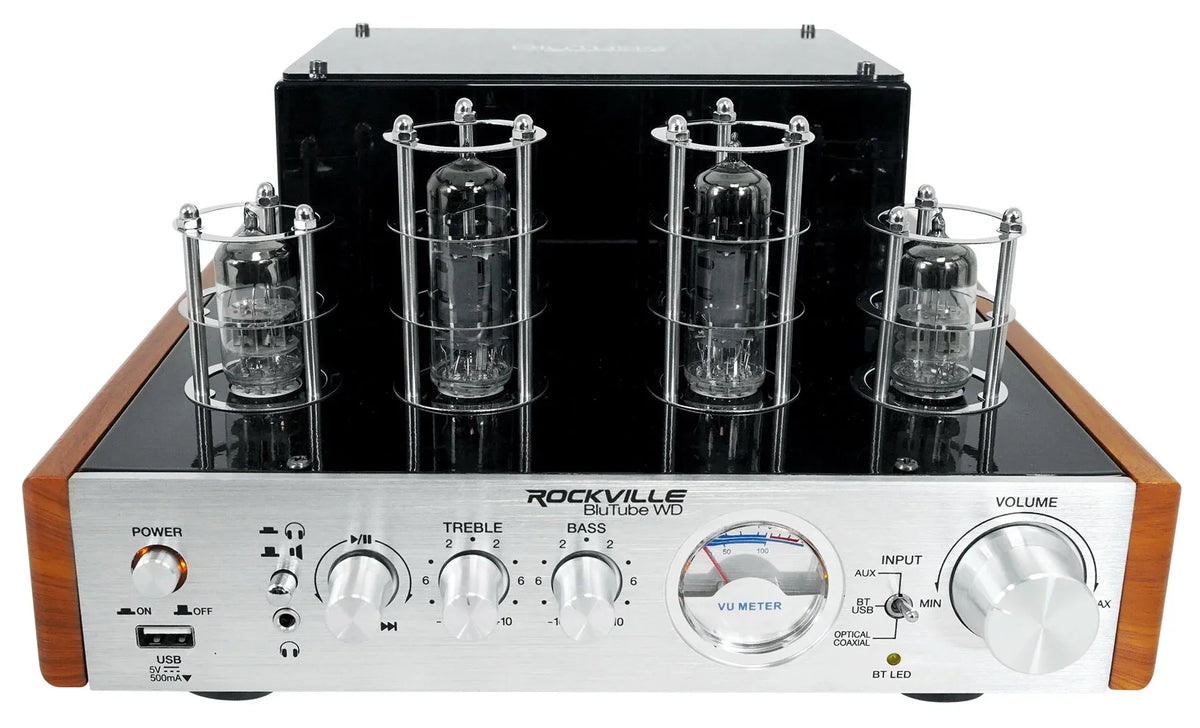 Rockville BluTube WD Bluetooth pipe Amplifier/Home Receiver + (2) Tower Speakers
