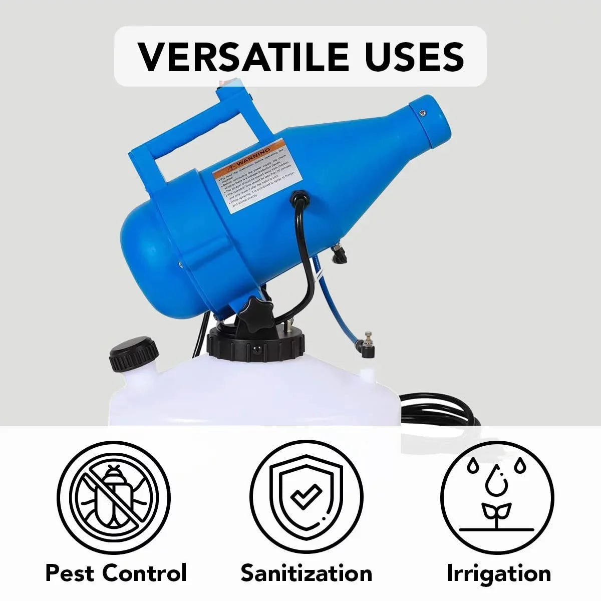 1 per Pack. Disinfectant Sprayer. Smart Portable Micro ULV Fogger with 4.5 Liter (1.2 Gallon) Tank