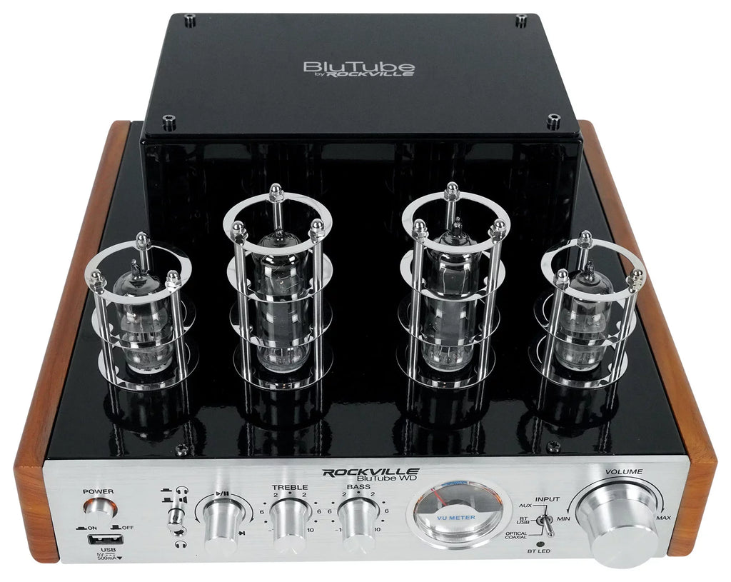 Rockville BluTube WD Bluetooth pipe Amplifier/Home Receiver + (2) Tower Speakers