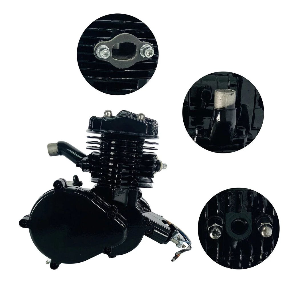 Miumaeov 80cc 2-Stroke Full Assembled Motorized Bike Bicycle Motor Petrol Gas Engine Single Cylinder Air-Cooled dark