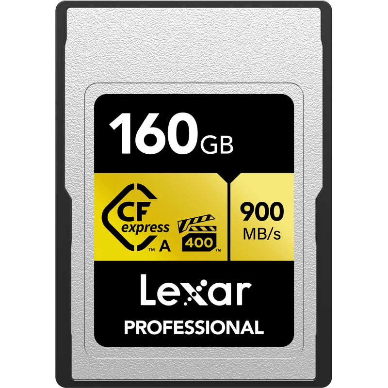 Lexar CFexpress Type A Pro Gold R900/W800 Memory Card, 160GB (2-Pack) Bundle with Lexar Professional CFexpress Type A/SD USB 3.2 Gen 2x2 Reader